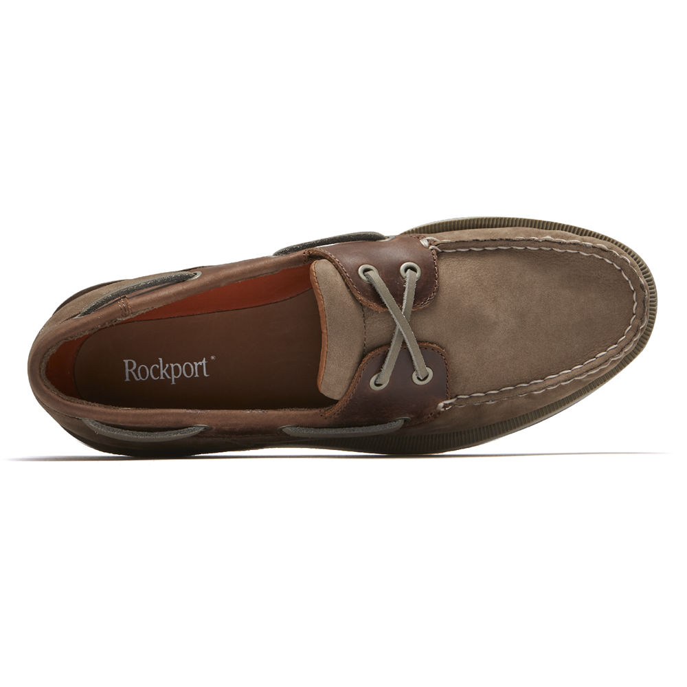 Zapatos De Barco Rockport Hombre Mexico - Perth Grises - NLGRS4250